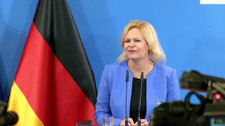 Pressekonferenz von Nancy Faeser und Ylva Johansson, Berlin, 20.10.2022