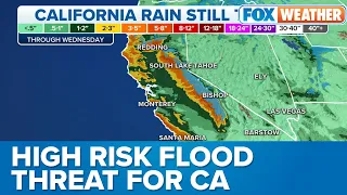 Rare High Risk Flood Threat for California From Newest Atmospheric River