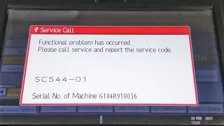Error core SC544-01, SC542-01, SC543-01 on Ricoh MP 2554, 3054, MP 2555, 3055 photocopy machine.
