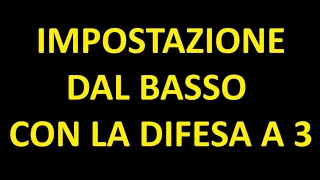 Impostazione dal basso Difesa a 3 - Focus Tattico