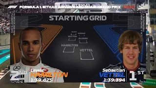 The 2010 Abu Dhabi Grand Prix Grid with Modern graphics