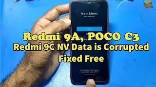 Redmi 9A, Redmi 9C, POCO C3 NV Data Corrupted Fix Free Solution