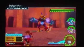 Kingdom Hearts Dream Drop Distance Wargoyle Boss No Damage/Critical Mode/Sora