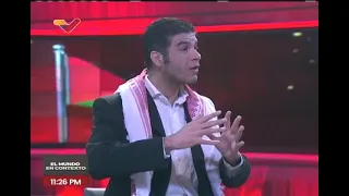 Graves denuncias hace Muaz Mussa, refugiado y activista palestino, entrevistado por Carlos Arellán