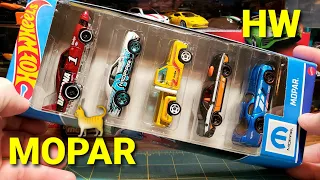 HOT WHEELS MOPAR 5 PACK 2024 UNBOXING AND REVIEW !...🔥💙🐈💙🔥