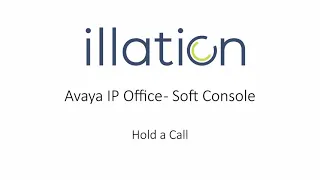 Avaya IP Office  Soft Console - Hold a Call