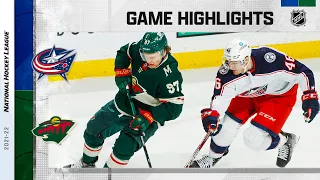 Blue Jackets @ Wild 3/26 | NHL Highlights 2022