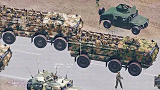 Massive Russian Military Convoy Destroyed By Bayraktar TB2 Drone-Military Simulation-ARMA 3 Gameplay