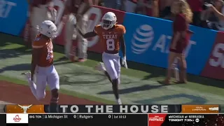 Texas WR Xavier Worthy 75 Yard TD vs Oklahoma | 2021 College Football