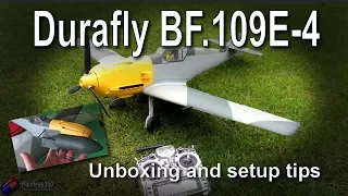 New DuraFly BF.109E-4 (ME109) Scale Warbird Unboxing and Setup tips