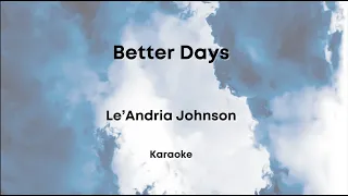 Better Days | Karaoke.