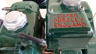 Lister SR1 air-cooled diesel marine engine rebuiled and first start