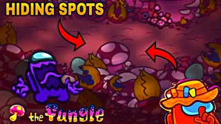 TOP 10 Hiding SPOTS In 2024 (🍄FUNGLE MAP 🍄)  || Among Us :- Hide N Seek