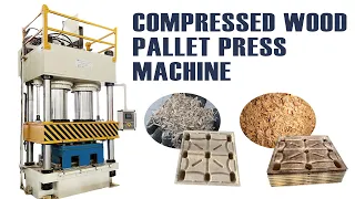 Compressed Wooden Pallet Manufacturing Machine in Action 🌲🔨 | Watch How Wood Pallets Are Made!