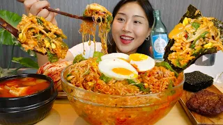 ENG) Bibimbap with Soju🍚🍶 Korean food real sound eating MUKBANG asmr 비빔밥 먹방