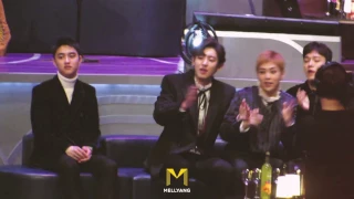 [FANCAM] 161202 MAMA 2016 - EXO Reaction to Baekhyun & Suzy Duet