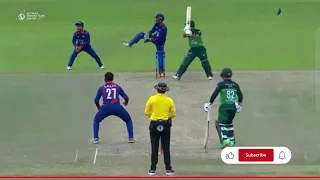 Emerging Asia Cup pak vs nipal !! full match highlights !! nipal team great fight against pakistan !