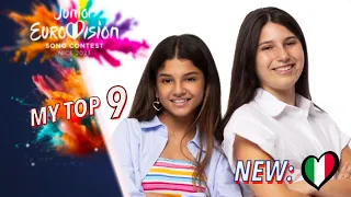 My Top 9 | Junior Eurovision 2023 (NEW: 🇮🇹)