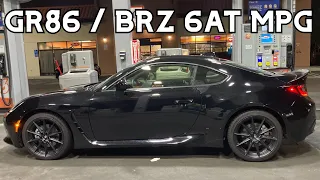 Toyota GR86 / Subaru BRZ 6AT Real World Fuel Economy Test