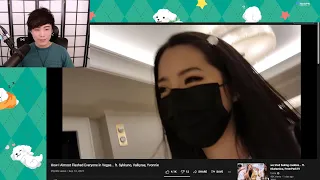 Sykkuno Reacts to How I Almost Flashed Everyone in Vegas ,Fuslie ft Valkyrae Yvonnie and Sykkuno