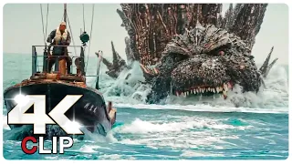 Godzilla Attacks Millitary Ship Scene | GODZILLA MINUS ONE (NEW 2023) Movie CLIP 4K
