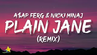 A$AP Ferg, Nicki Minaj - Plain Jane (Remix) (Lyrics)
