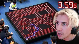 The Fastest Maze-Solving Competition On Earth | xQc Reacts