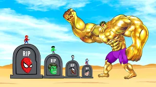 Rescue SUPERHEROES HULK GOLD Family & SPIDERMAN vs VENOM : Who Is The King Of Super Heroes ? - FUNNY
