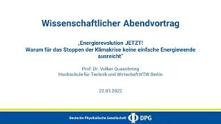 Energierevolution JETZT! | Volker Quaschning