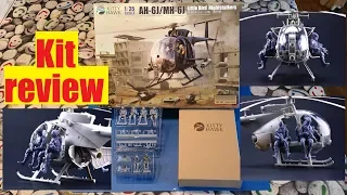 Kit review: Kitty Hawk AH-6J/MH-6J and Resin Figures for Little Bird 1/35 (English subtitles)