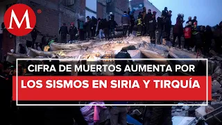 Aumentan a más de 6 mil los muertos tras el sismo en Siria y Turquía