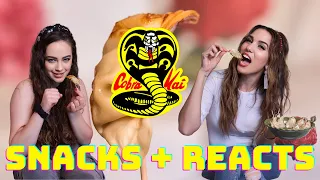 COBRA KAI Star Mary Mouser SNACKS + REACTS