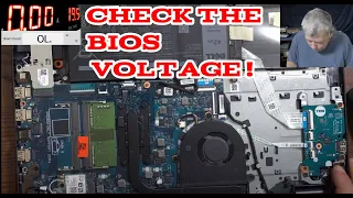 Dell water damage laptop repair - Incorrect bios voltage symptoms