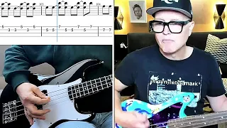Blink-182 – Adam's Song BASS COVER with TABS (This is how Mark Hoppus plays it!)