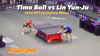 Lin Yun-Ju 林昀儒 vs Timo Boll | 2022 WTT Champions Macao (R32) HD Highlights