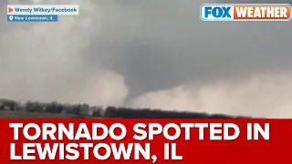 Tornado Hits Near Lewistown, Illinois During Storm