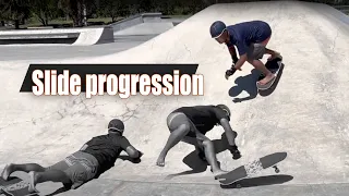 Surfskate slide progression