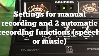 Play it open - Grundig CN 830 Tape deck (1976-79) - Inside and demo (with caption)