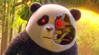 O mestre PANDA é um robô de COMBATE com GOLPES LENDÁRIOS feito para proteger seu CRIADOR