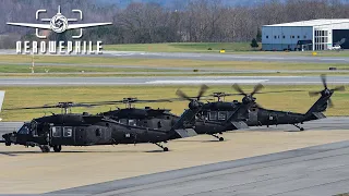 Sikorsky MH-60M Black Hawks of US Army 160th Special Operations Aviation Regiment - Taxi & Take Off