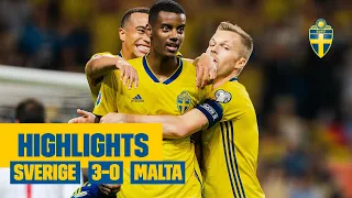 Highlights: Sverige - Malta 3-0 | EM-kval 2019 | Isak, Quaison och Claesson gör mål!