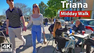Triana Midday Holiday Walk - 4K Virtual Walk Tour - Seville, Spain