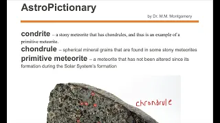 chondrite, chondrules, and primitive meteorites