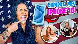 COMPREI O IPHONE 15 E MOSTREI AS COMPRAS DOS EUA DE TODO MUNDO!!!