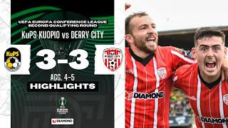 WHAT A GAME!! 🔥 - KuPS Kuopio 3-3 Derry City - Agg. 4-5 - UECL Highlights - 03/08/2023