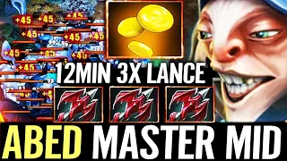 🔥 ABED Master MEEPO MID — 12min 3x Dragon Lance MAX STATS Big Stack Fast Farm Dota 2 Pro