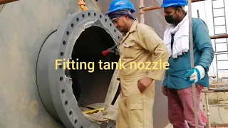 Welding and fitting tank nozzle