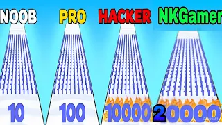 NOOB Vs PRO Vs HACKER Vs NKGamer - Number Master - Walkthrough (iOS Android Mobile) #Gameplay