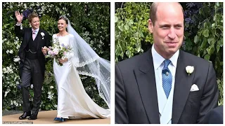 Prince William performed his duty today as an usher at The Duke of Westminster's wedding