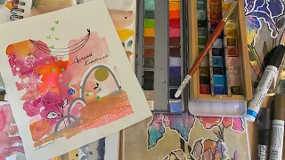let’s talk about art, acrylic inks, watercolour and paint together too. (full video 2/2)